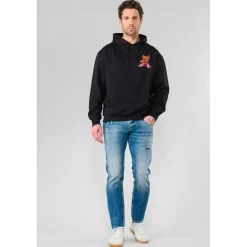 Sweat-Shirt capuche LORO noir en coton Ole