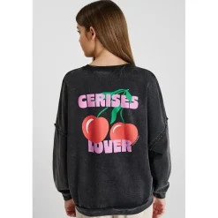 Sweat-Shirt capuche noir Gwen en coton