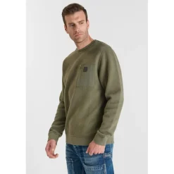 Sweat-Shirt CORA kaki Adam en coton