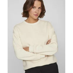 Sweat-shirt en viscose gris clair Elle