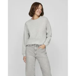 Sweat-shirt en viscose gris clair Lila