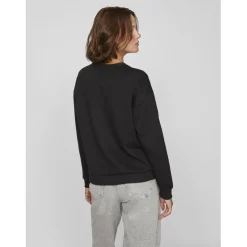 Sweat-shirt en viscose noir Nea