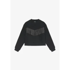 Sweat-Shirt fille BESSYGI noir en coton