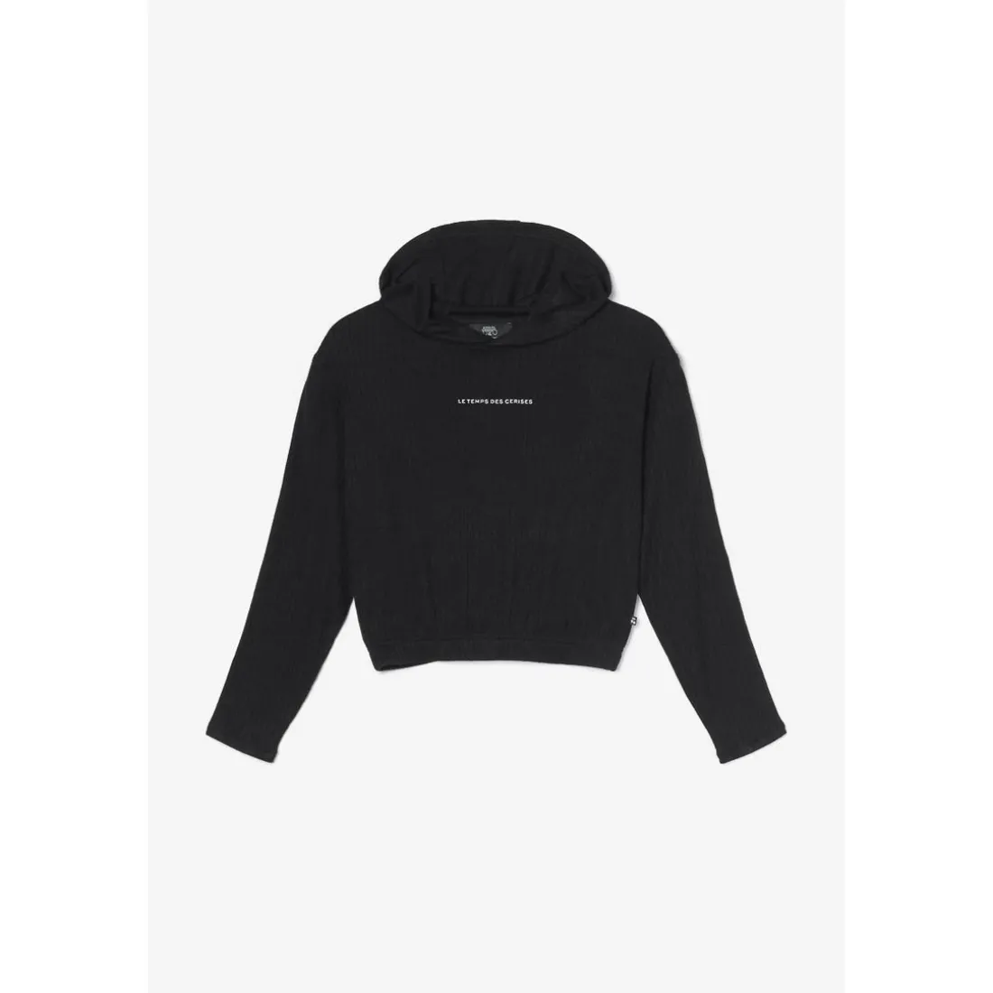 Sweat-Shirt fille capuche BIANCIGI noir en viscose