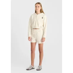 Sweat-Shirt fille capuche MIRATEGI blanc Vox en coton