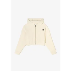 Sweat-Shirt fille capuche MIRATEGI blanc Vox en coton
