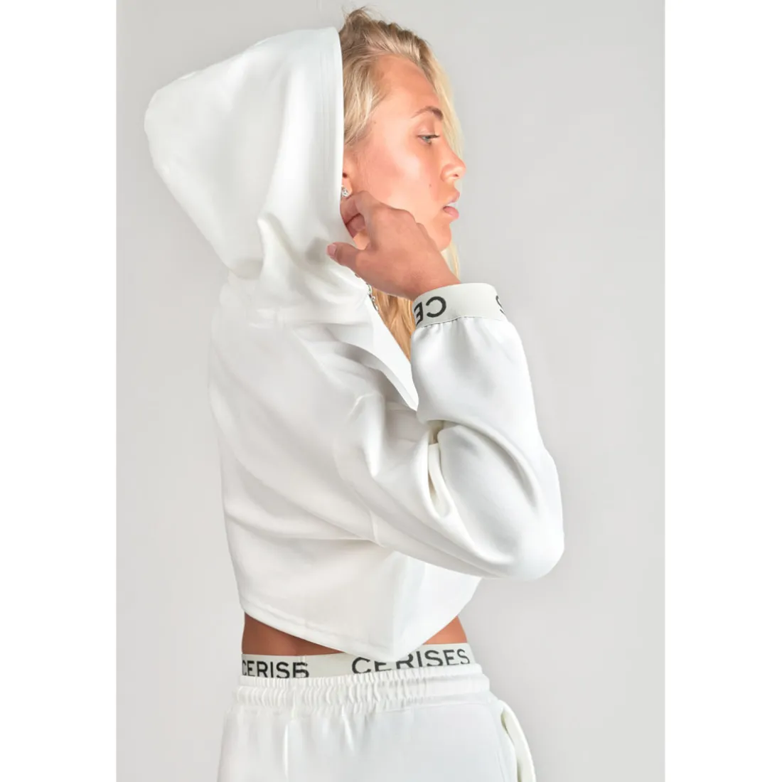 Sweat-Shirt fille capuche JOIAGI blanc