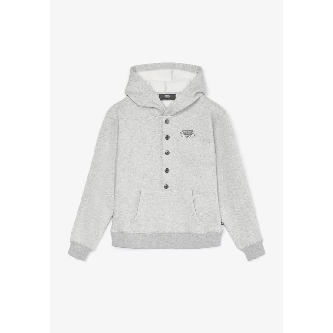 Sweat-shirt fille capuche MABELGI gris en coton