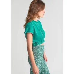 Sweat-Shirt fille NAELLEGI vert en coton