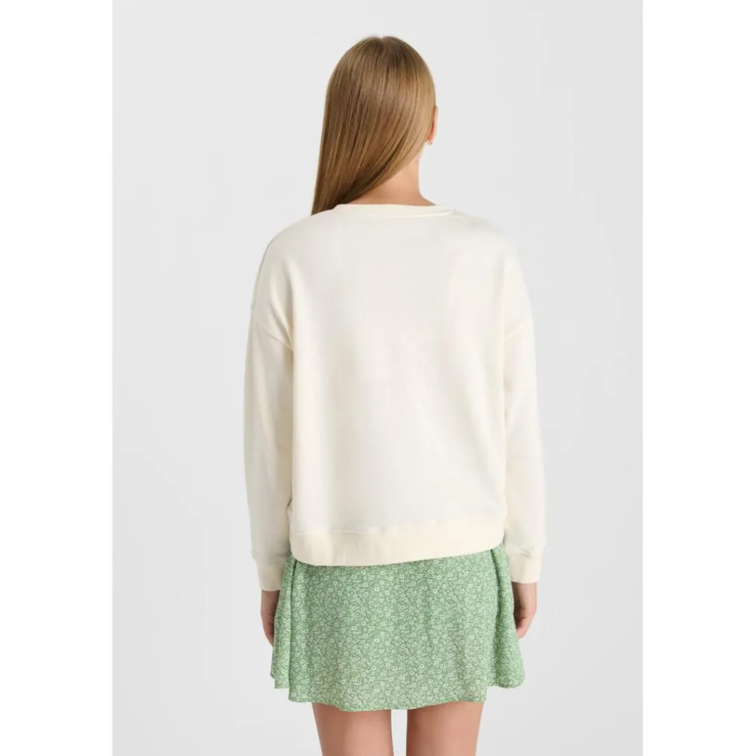 Sweat-Shirt fille RATAGI beige en coton Zara