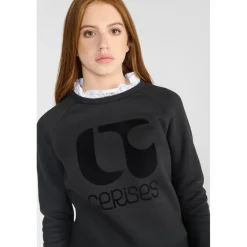 Sweat-Shirt fille TITAGI noir Alice en coton