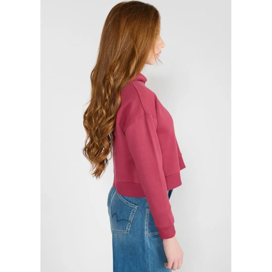Sweat-Shirt fille VOLVAGI rouge Daisy