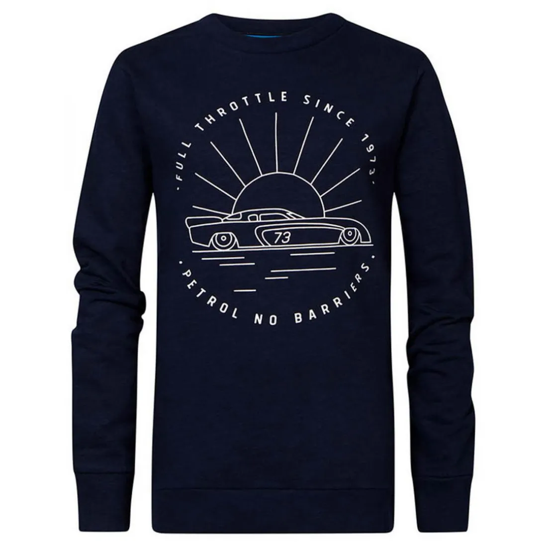 Sweatshirt garçon bleu en coton