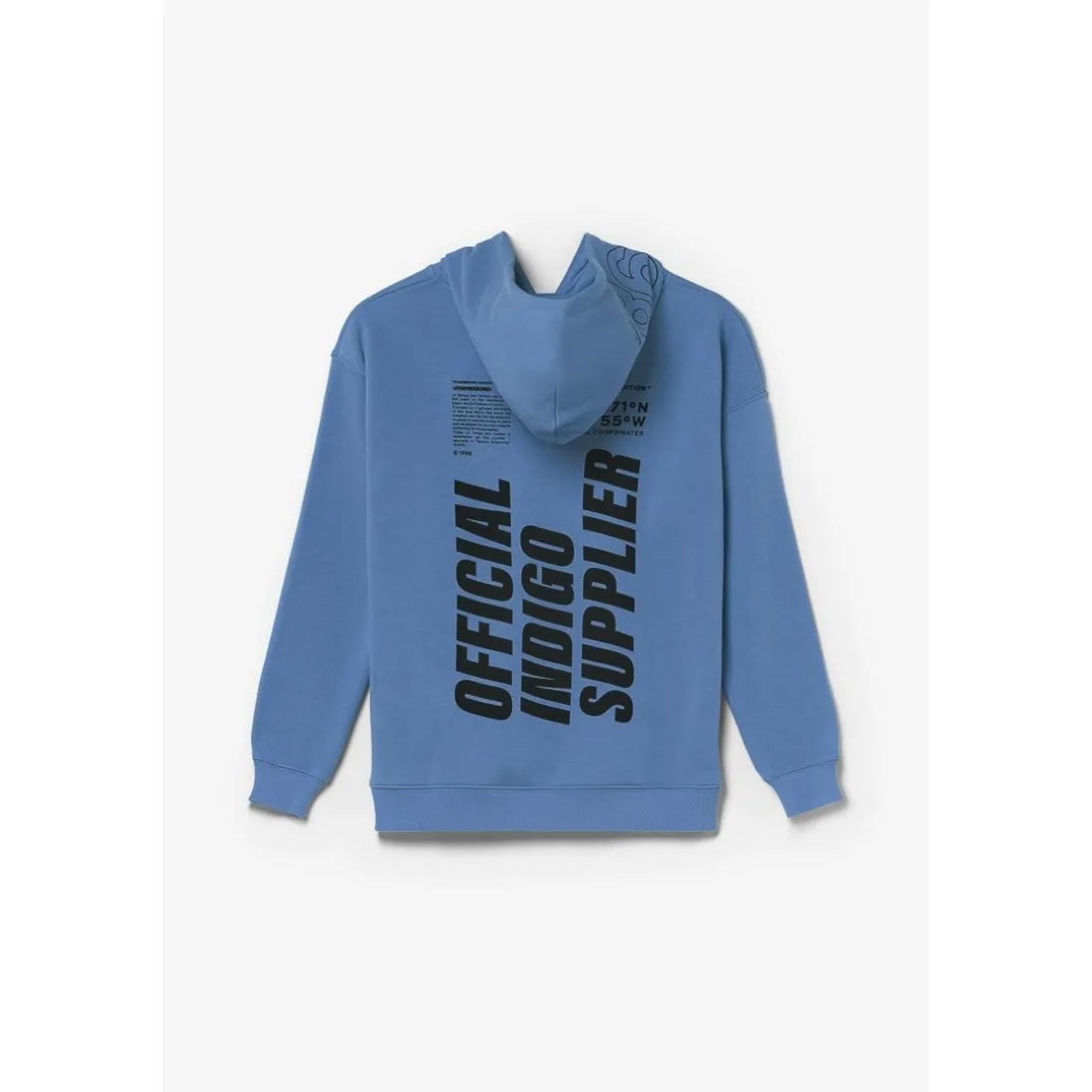 Sweat-shirt garçon, capuche HIABO bleu en coton