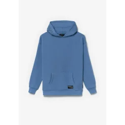 Sweat-shirt garçon, capuche HIABO bleu en coton