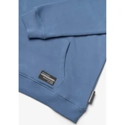 Sweat-shirt garçon, capuche HIABO bleu en coton