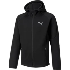 Sweatshirt garçon en coton noir EVS CR - Puma