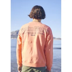Sweat-Shirt garçon HIBIBO orange en coton