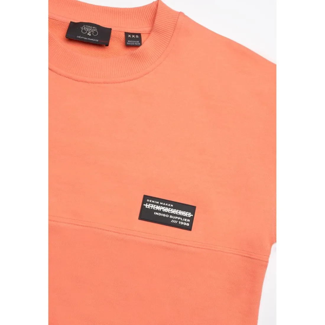 Sweat-Shirt garçon HIBIBO orange en coton