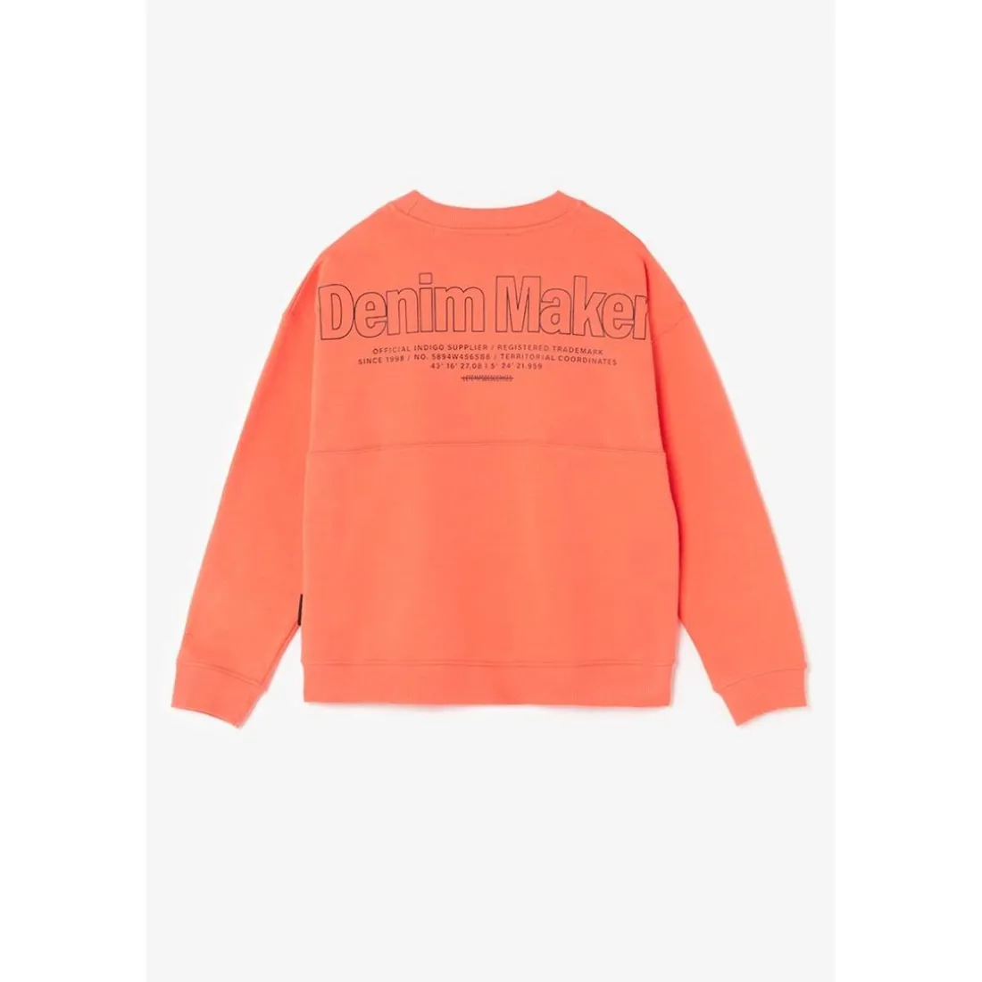 Sweat-Shirt garçon HIBIBO orange en coton