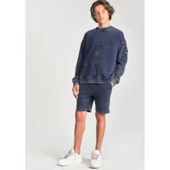 Sweat-Shirt garçon JONBO bleu en coton