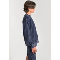 Sweat-Shirt garçon JONBO bleu en coton
