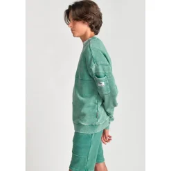 Sweat-Shirt garçon JONBO vert en coton