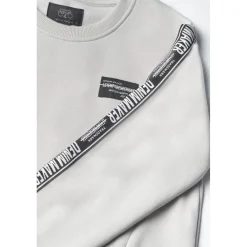 Sweat-shirt garçon, KOBABO gris en coton