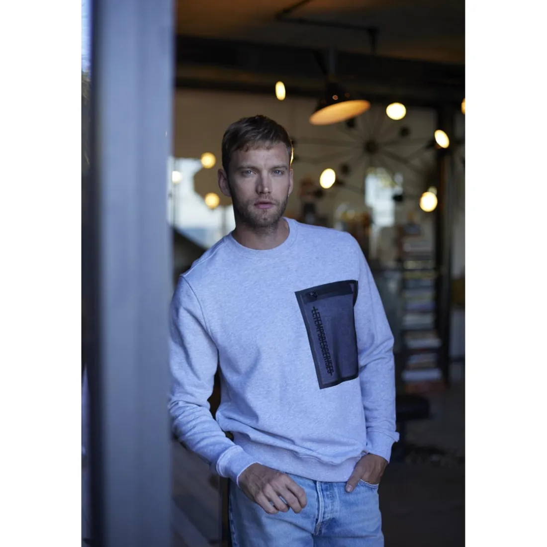 Sweat-Shirt STIPA gris en coton
