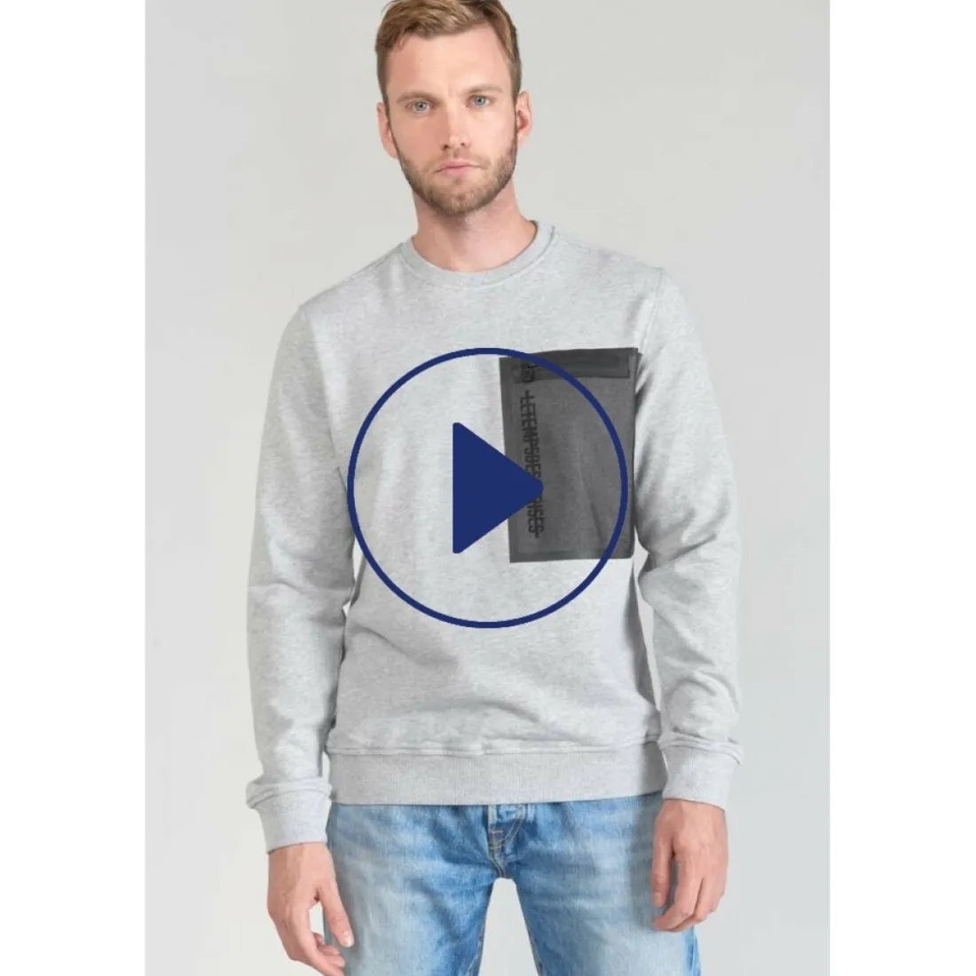 Sweat-Shirt STIPA gris en coton