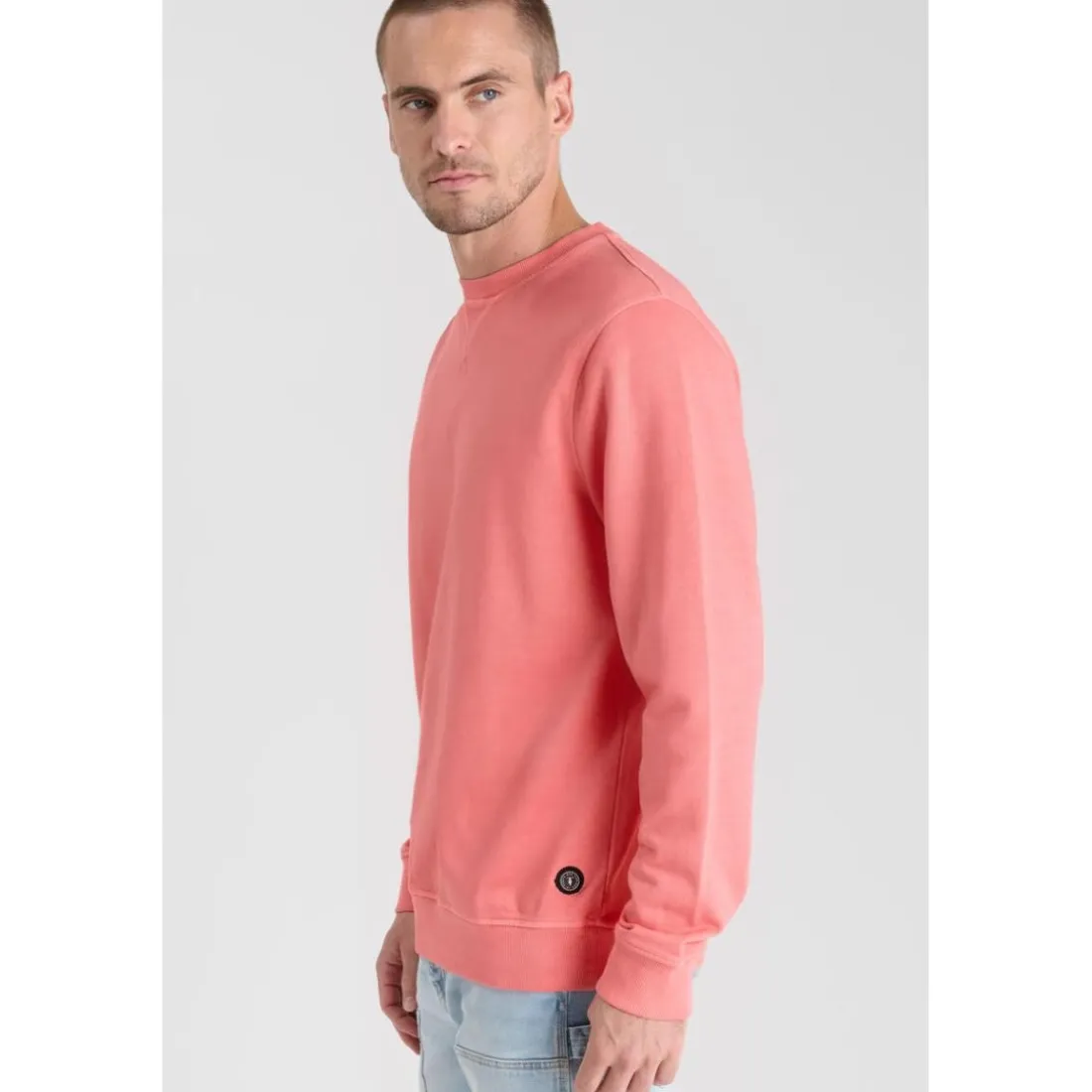Sweat-Shirt VAREL rose en coton Rolf