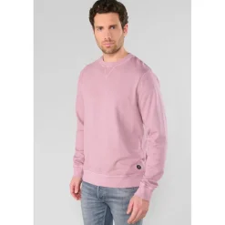 Sweat-Shirt VAREL rose Leo en coton