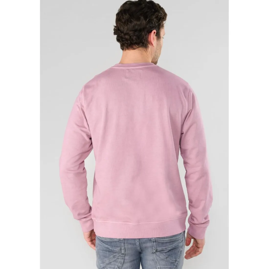Sweat-Shirt VAREL rose Leo en coton