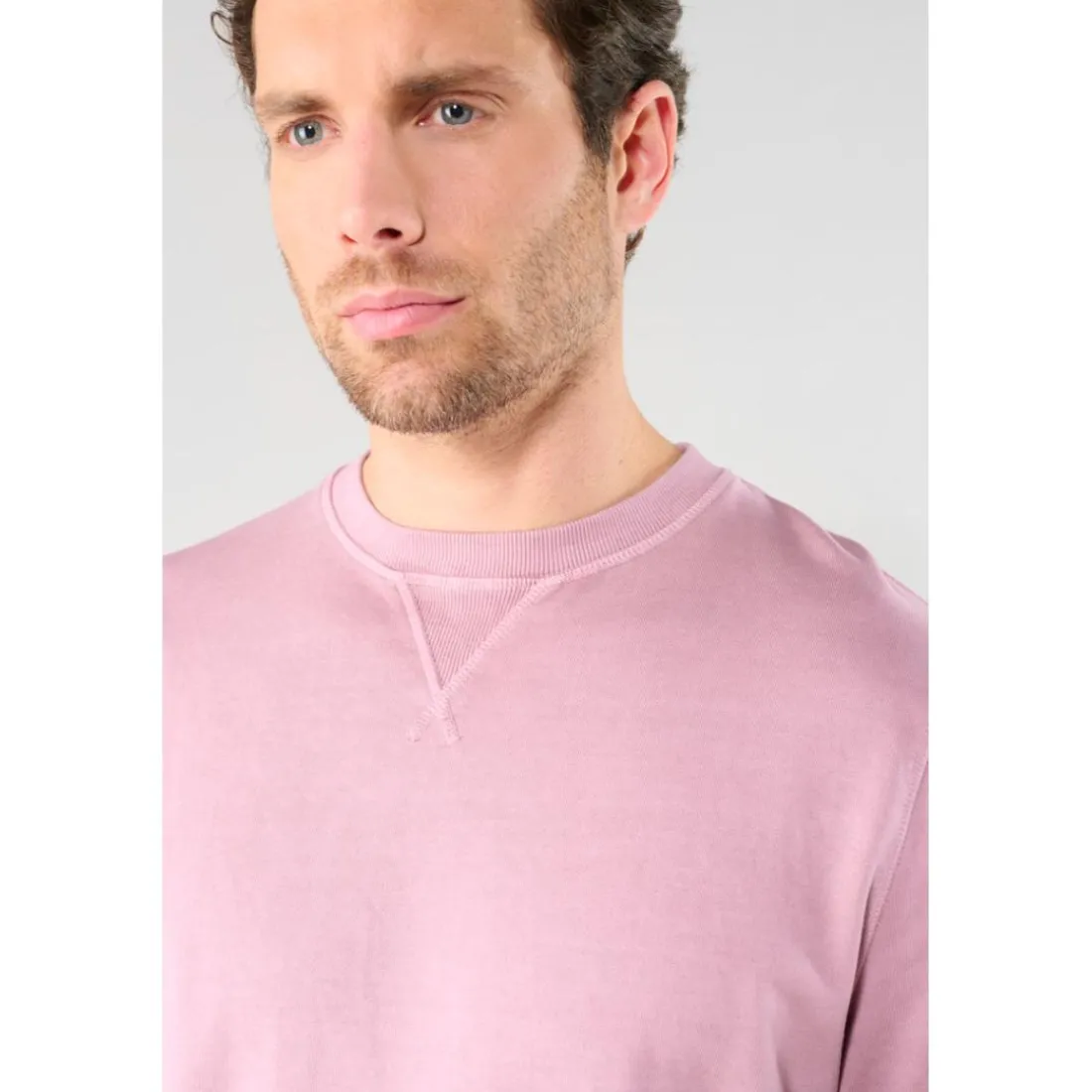 Sweat-Shirt VAREL rose Leo en coton