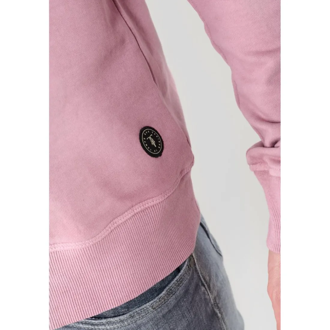 Sweat-Shirt VAREL rose Leo en coton