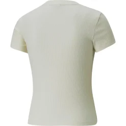 T shirt femme blanc cassé CLASSICS RBD SLM TEE BLACK en coton