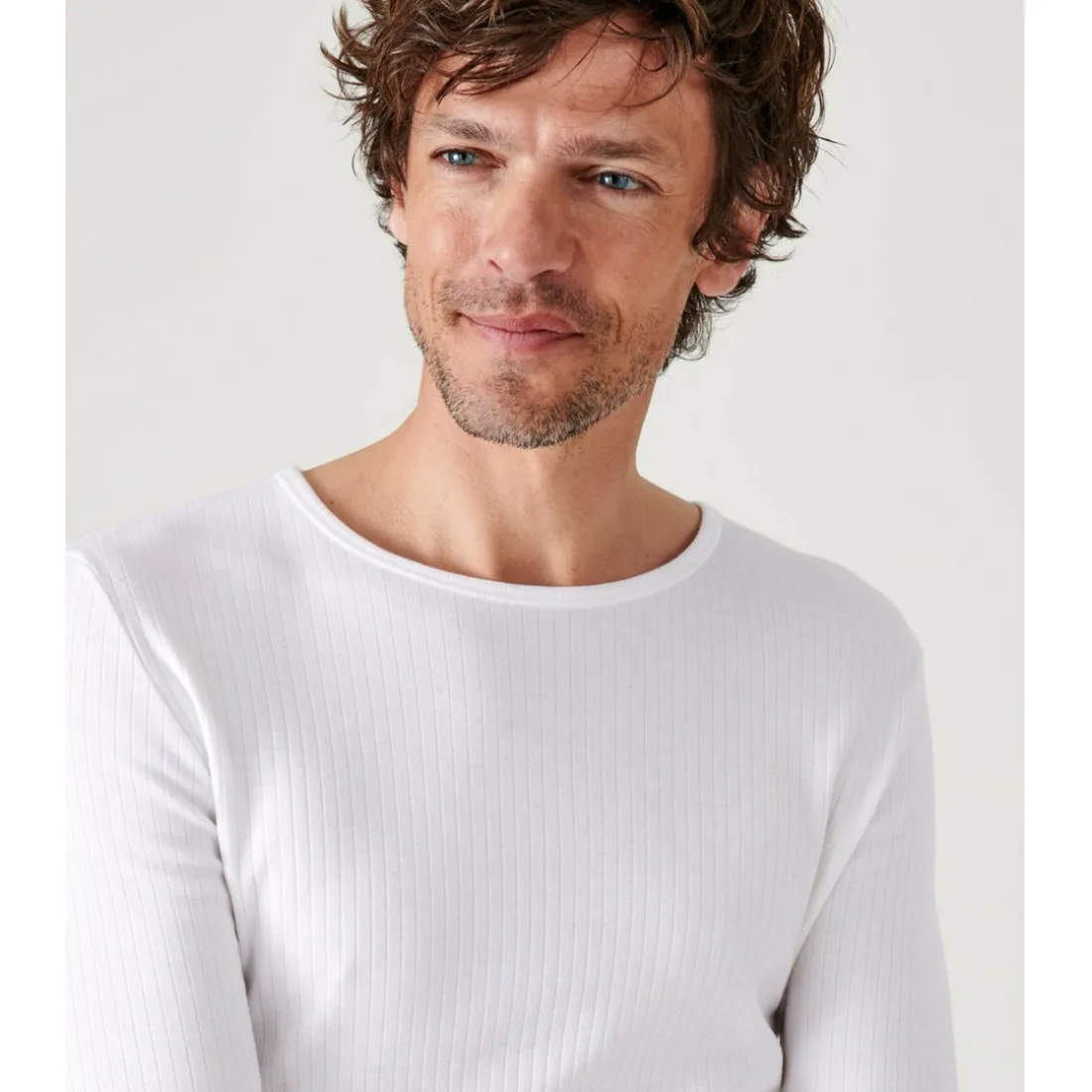 Tee Shirt à manches longues blanc pour homme Thermolactyl