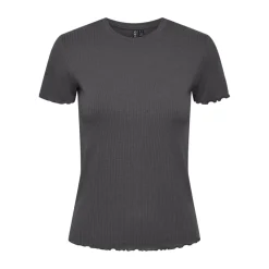 Tee shirt manches courtes Nicca gris en viscose Leah