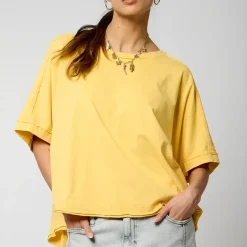 Tee Shirt Manches Courtes VISON jaune en coton