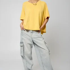Tee Shirt Manches Courtes VISON jaune en coton