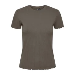 Tee shirt manches courtes Nicca gris en viscose Ida