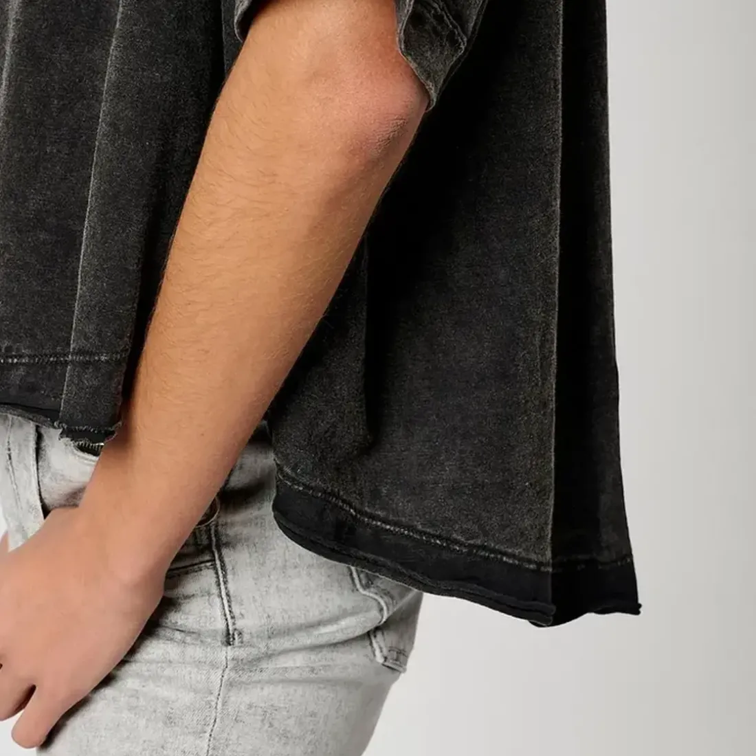 Tee Shirt Manches Courtes VISON noir en coton