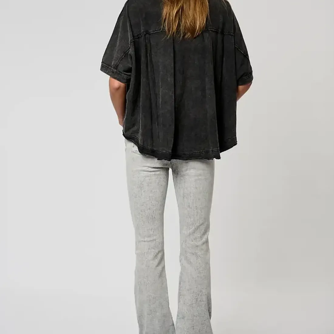 Tee Shirt Manches Courtes VISON noir en coton