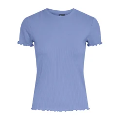 Tee shirt manches courtes Nicca bleu en viscose Kali