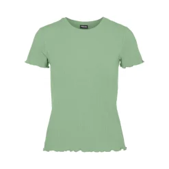 Tee shirt manches courtes Nicca vert en viscose Tara