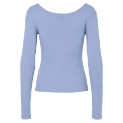 Tee shirt manches longues en coton Kitte bleu clair Gwen