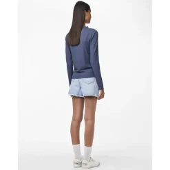 Tee shirt manches longues en viscose Nicca bleu Rhea