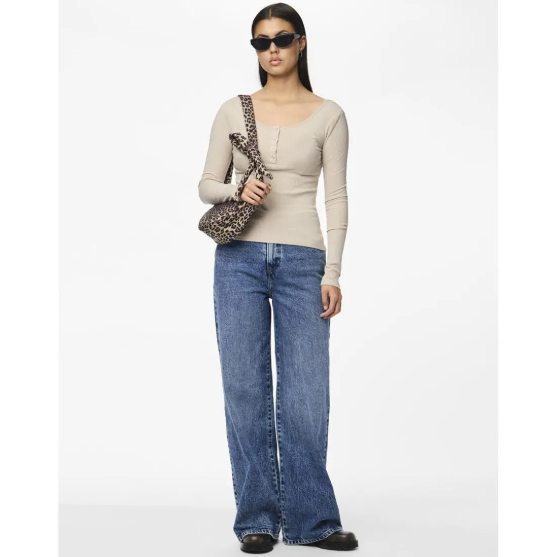 Tee shirt manches longues en coton Kitte rose Adele