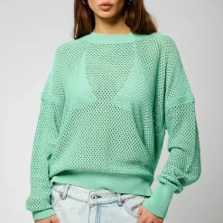 Tee Shirt Manches Longues LEORE menthe en viscose
