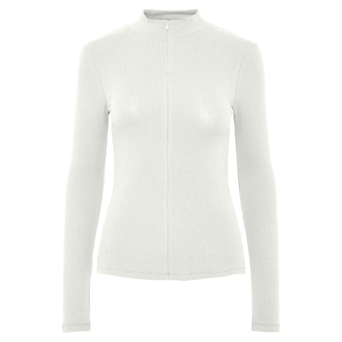 Tee shirt manches longues zippé en coton Kitte blanc Juno